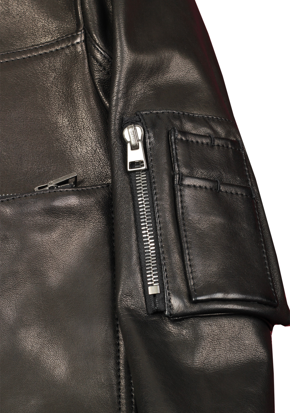 TOM FORD Black Leather Biker Coat Jacket Size 50 / 40R U.S. Outerwear | Costume Limité