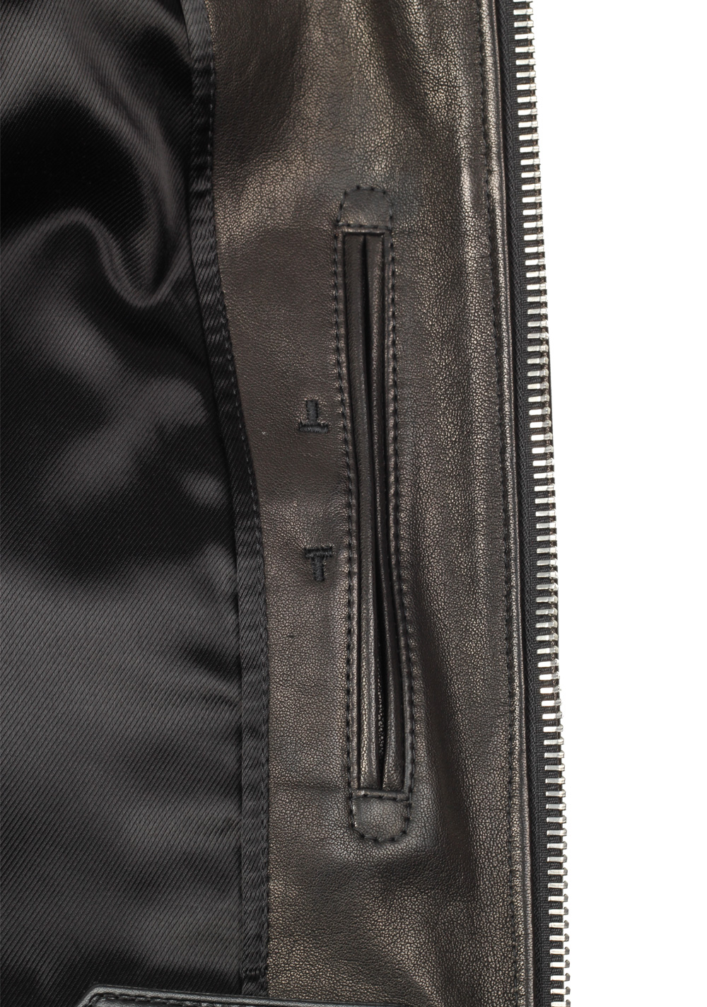 TOM FORD Black Leather Biker Coat Jacket Size 50 / 40R U.S. Outerwear | Costume Limité