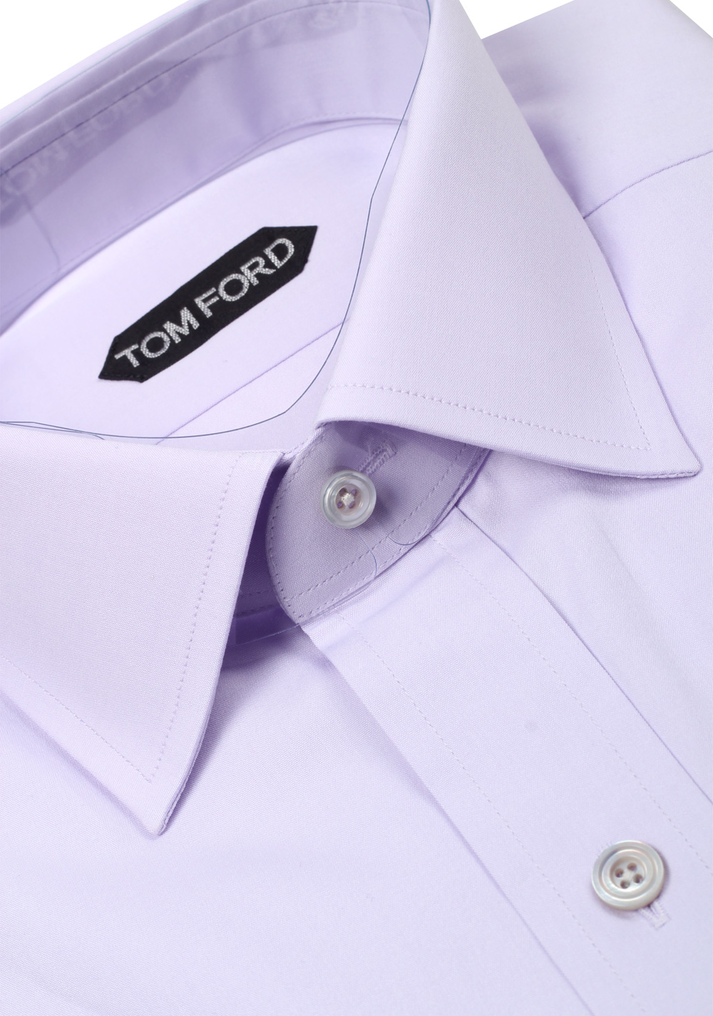 TOM FORD Solid Lilac Dress Shirt Size 38 / 15 U.S. Slim Fit | Costume Limité