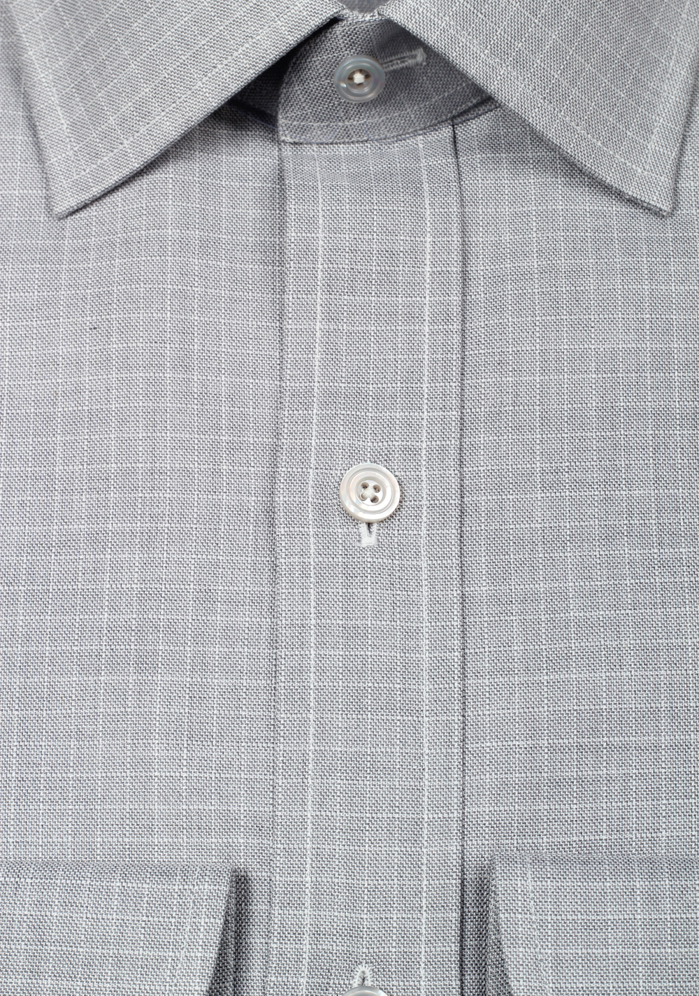 TOM FORD Patterned Gray Dress Shirt Size 42 / 16,5 U.S. | Costume Limité