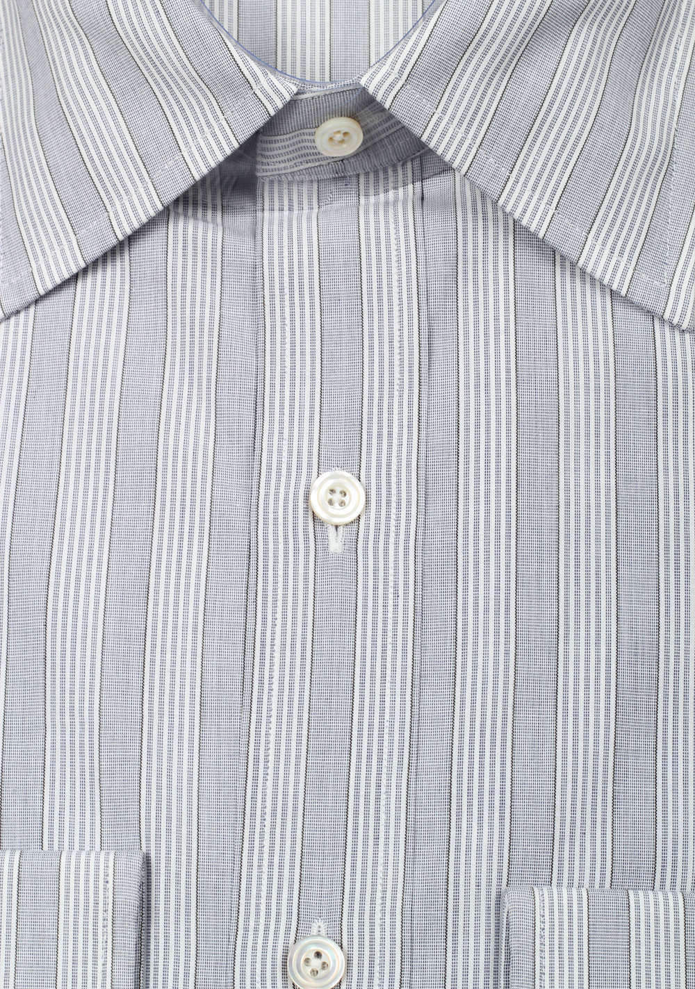 TOM FORD Striped Gray High Collar Dress Shirt Size 40 / 15,75 U.S. | Costume Limité