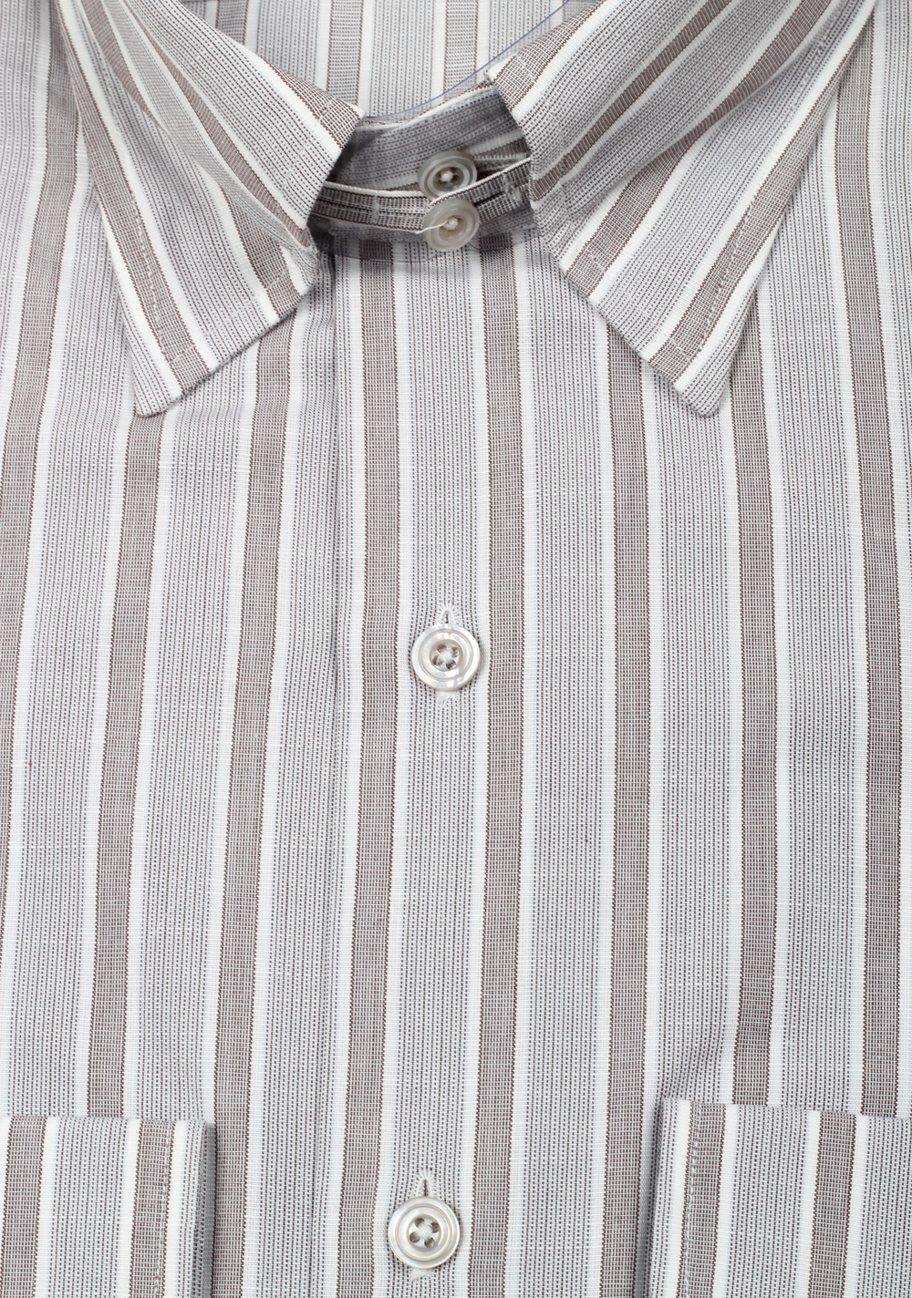 TOM FORD Striped Gray High Collar Dress Shirt Size 40 / 15,75 U.S. | Costume Limité