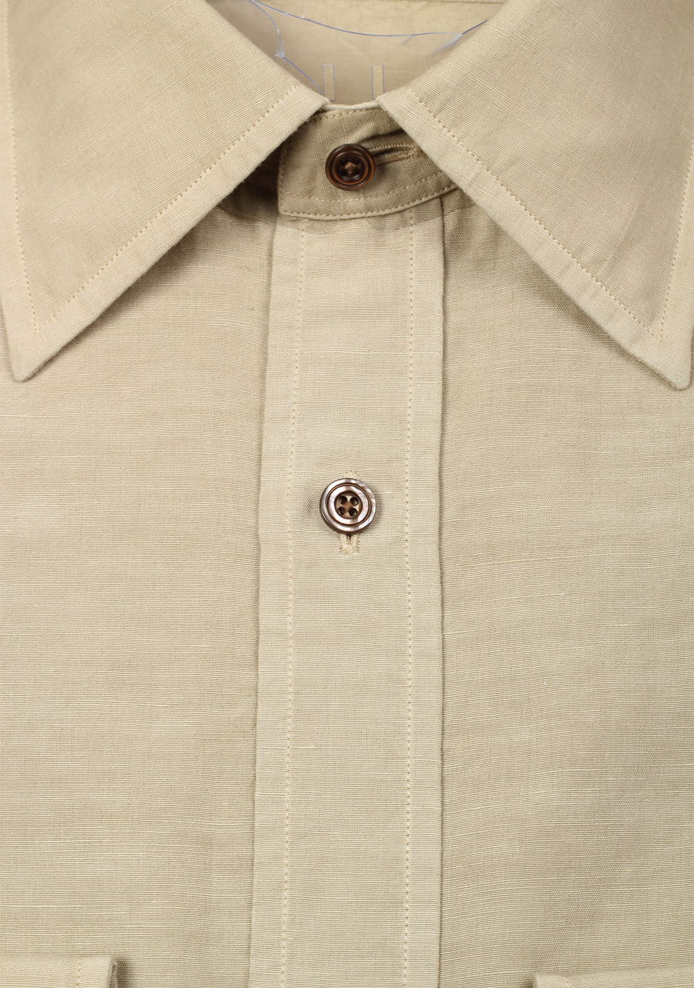 TOM FORD Solid Beige Dress Shirt Size 40 / 15,75 U.S. | Costume Limité