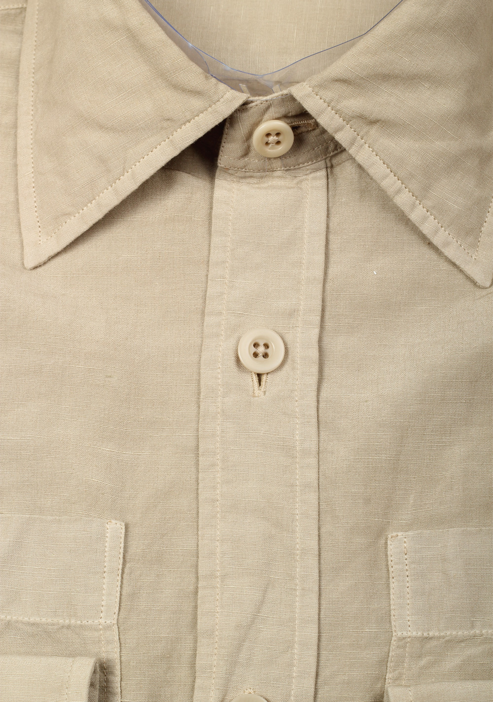 TOM FORD Solid Beige Casual Shirt Size 40 / 15,75 U.S. | Costume Limité