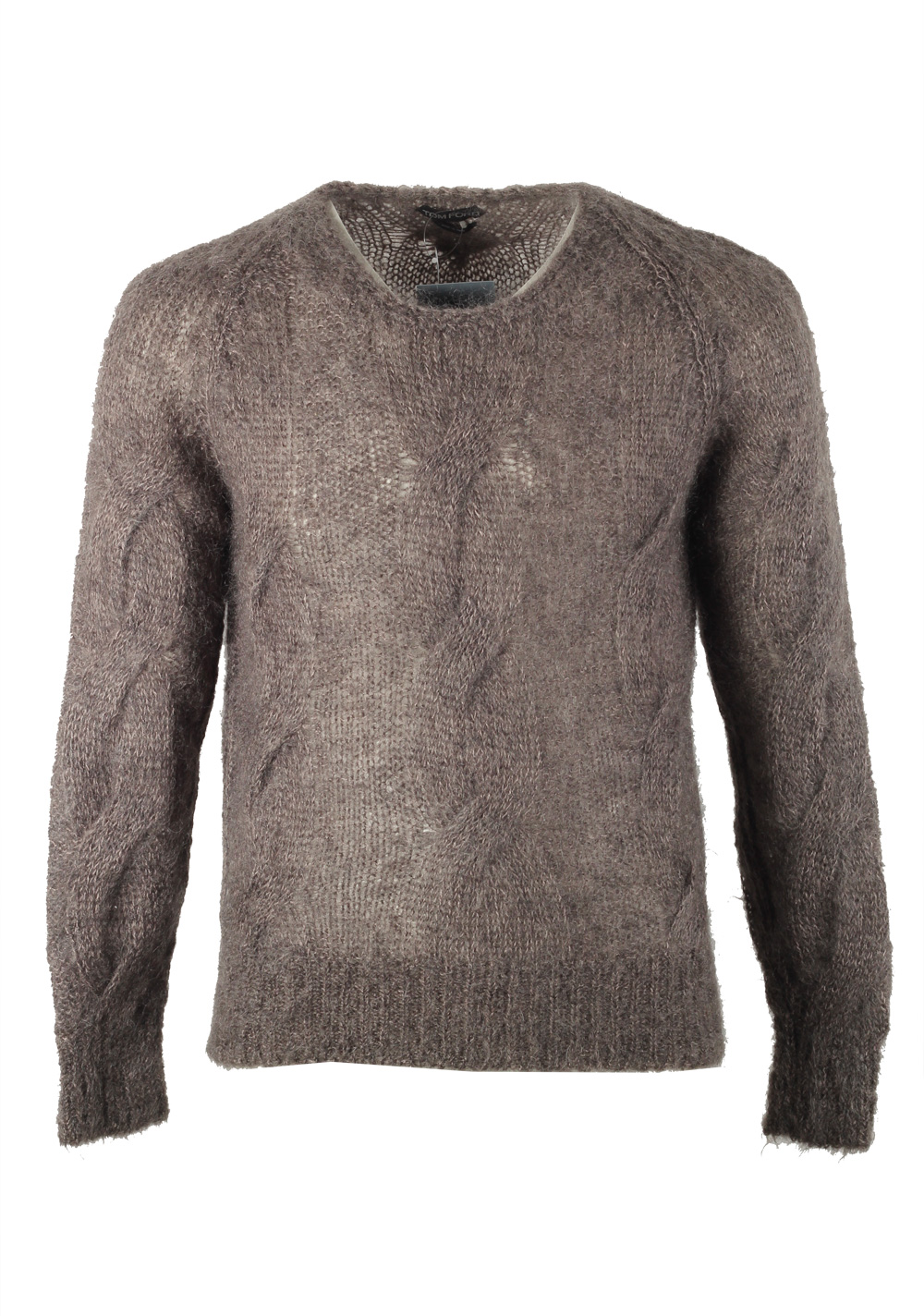 TOM FORD Brown Crew Neck Sweater Size 50 / 40R U.S. In Mohair Blend | Costume Limité