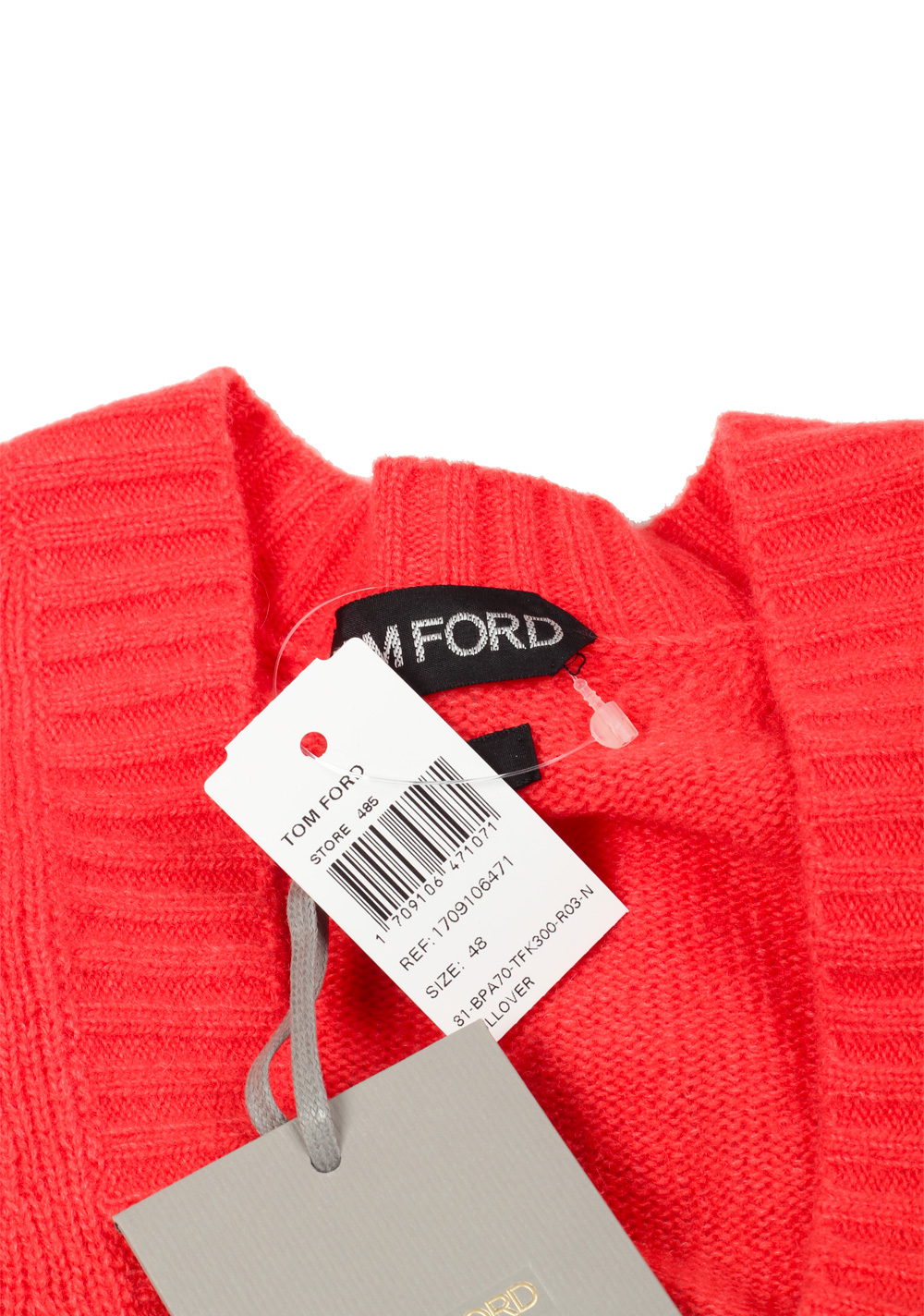 TOM FORD Salmon V Neck Sweater Size 48 / 38R U.S. In Cashmere Blend | Costume Limité