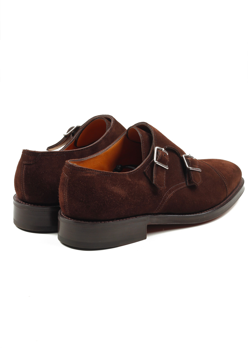 John Lobb William Brown Double Monk Strap Shoes Size 7 UK / 8 U.S. On 9795 Last | Costume Limité