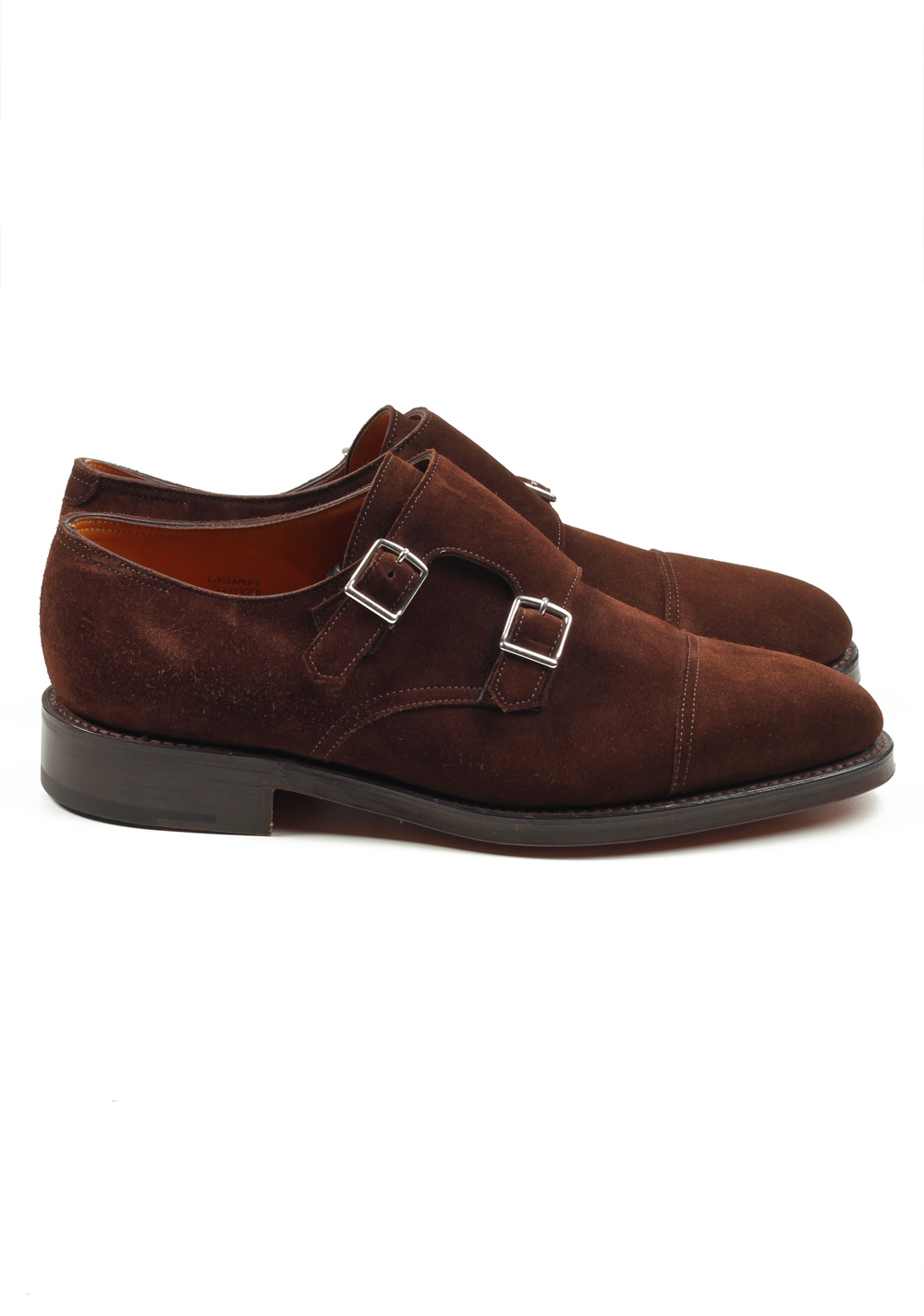 John Lobb William Brown Double Monk Strap Shoes Size 7,5 UK / 8,5 U.S. On 9795 Last | Costume Limité
