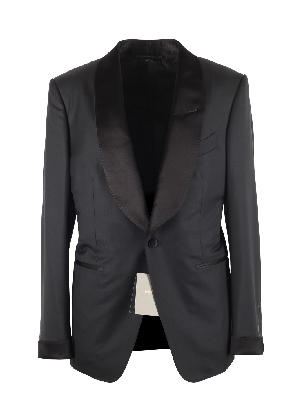 TOM FORD Shelton Black Shawl Collar Tuxedo Smoking Suit Size 48C / 38S ...