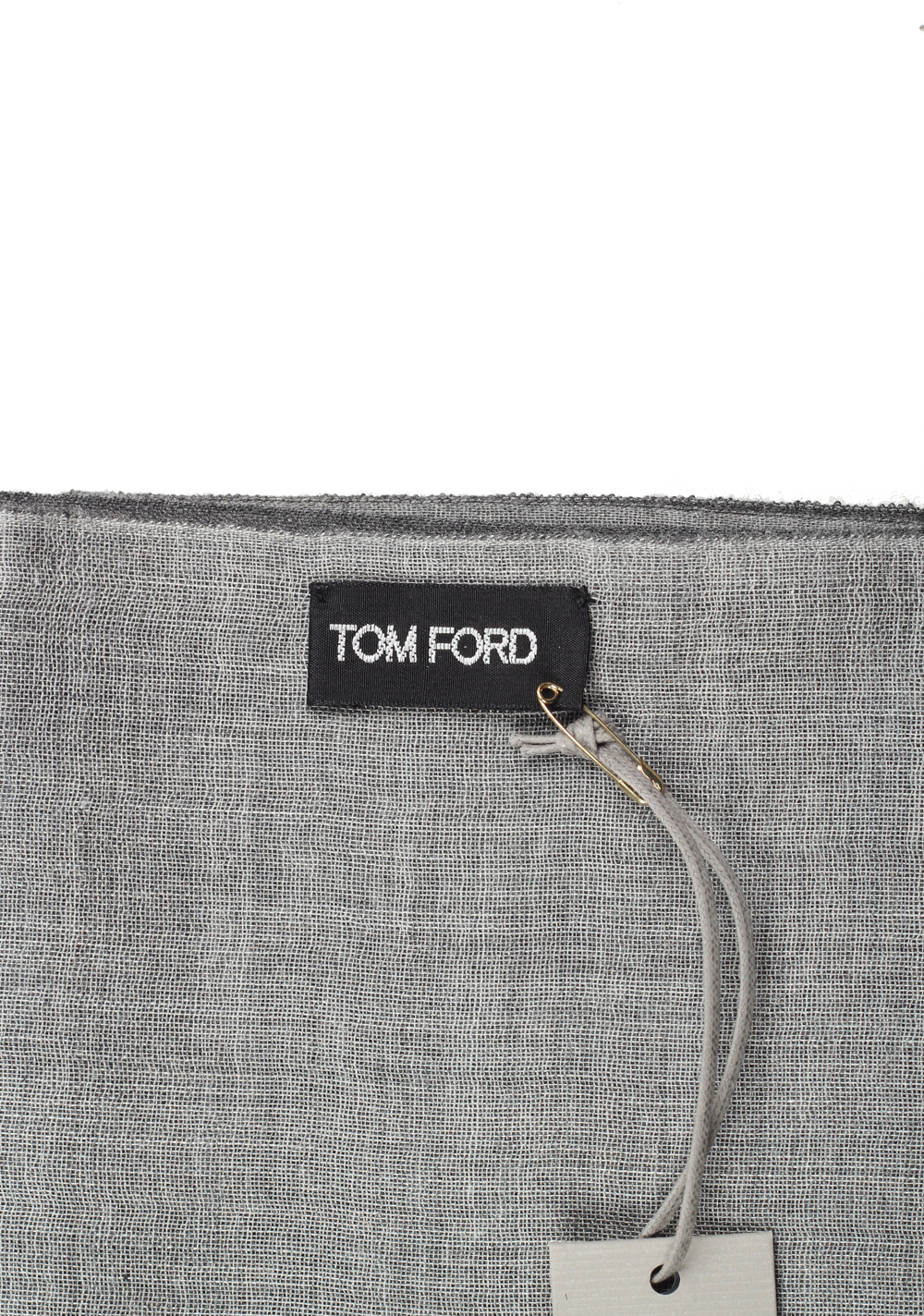 Tom Ford Gray Cashmere Silk Signature Scarf 75″ / 24″ | Costume Limité