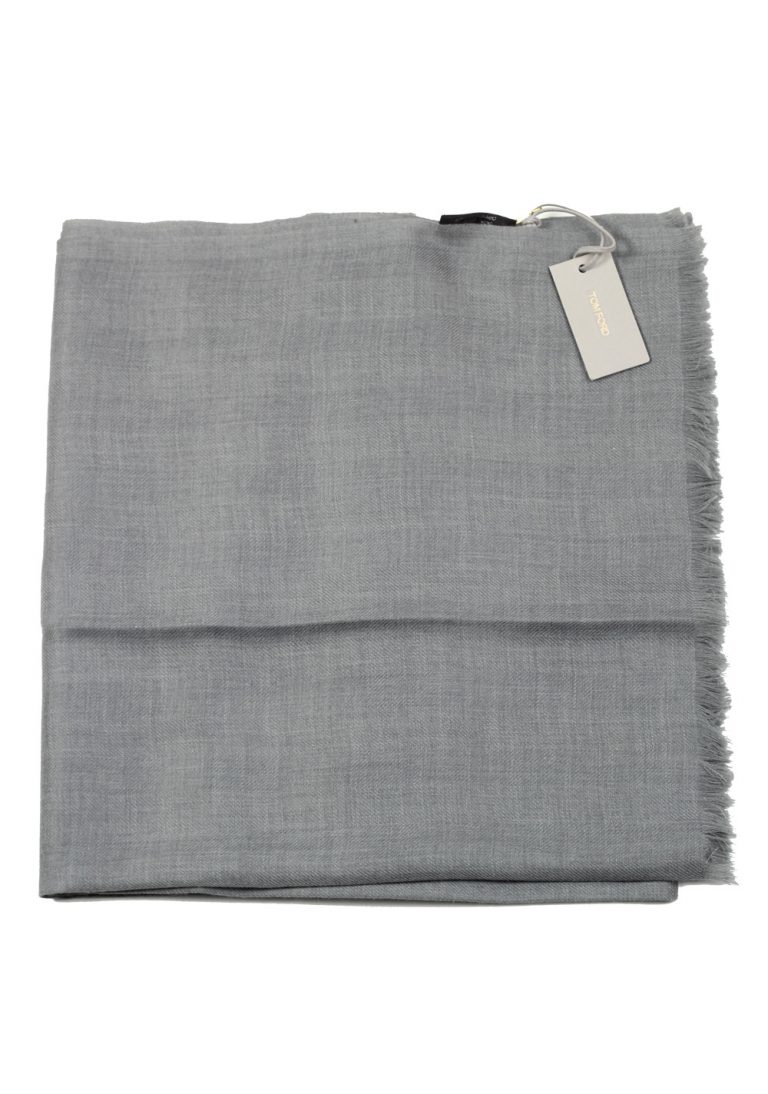 Tom Ford Gray Cashmere Cotton Signature Scarf 75″ / 24″ - thumbnail | Costume Limité