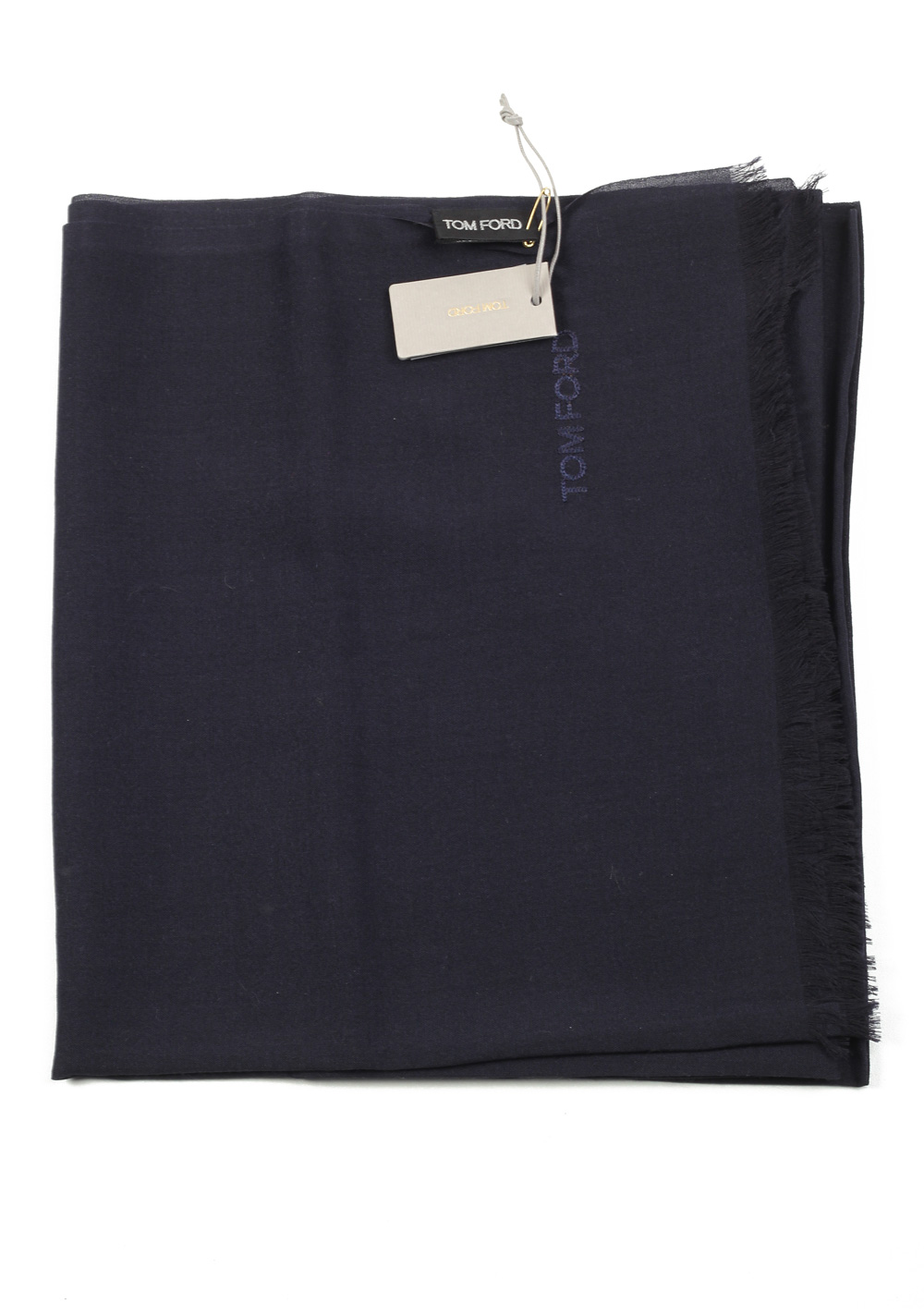 Tom Ford Blue Cashmere Mulberry Silk Signature Scarf 75″ / 24″ | Costume Limité