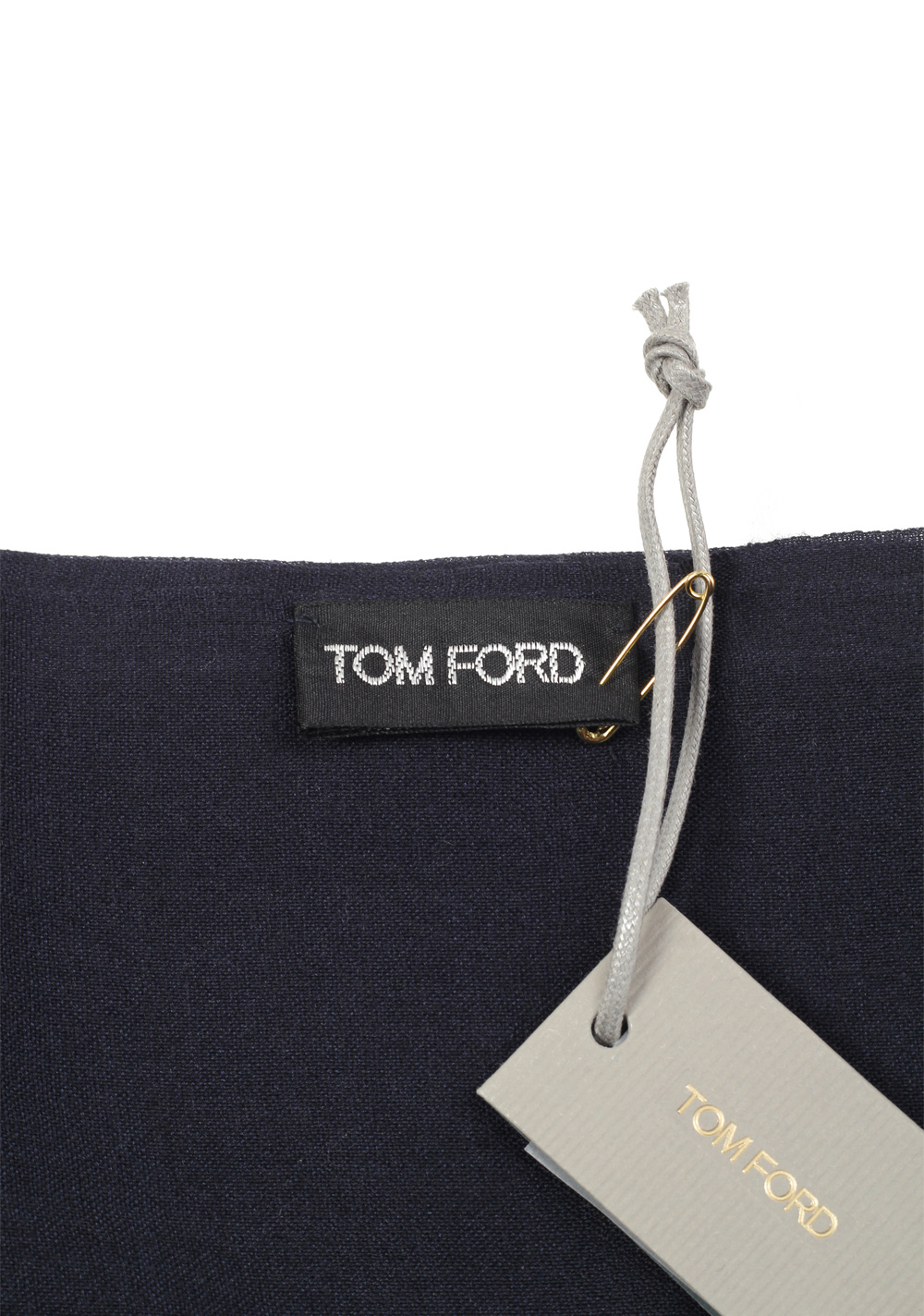 Tom Ford Blue Cashmere Mulberry Silk Signature Scarf 75″ / 24″ | Costume Limité