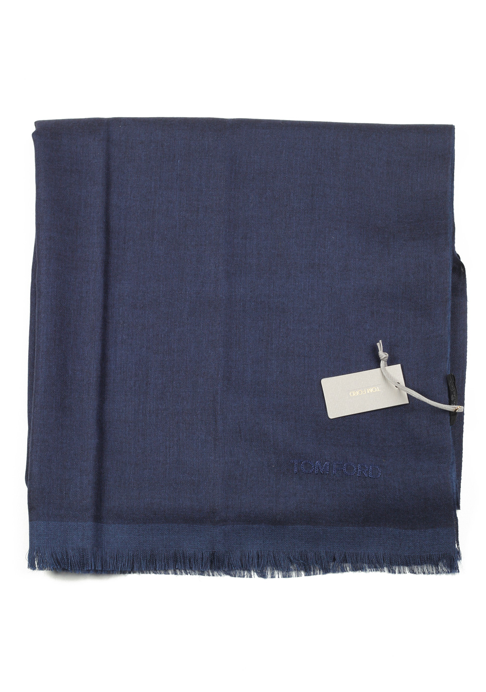 Tom Ford Blue Cashmere Silk Signature Scarf 75″ / 30″ | Costume Limité