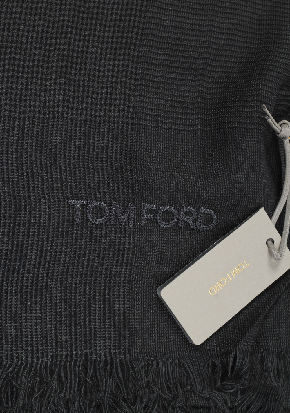 Tom Ford Gray Modal Cashmere Silk Signature Scarf 75″ / 30″ | Costume Limité
