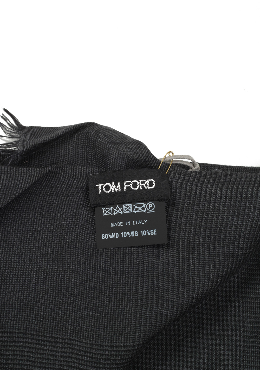 Tom Ford Gray Modal Cashmere Silk Signature Scarf 75″ / 30″ | Costume Limité