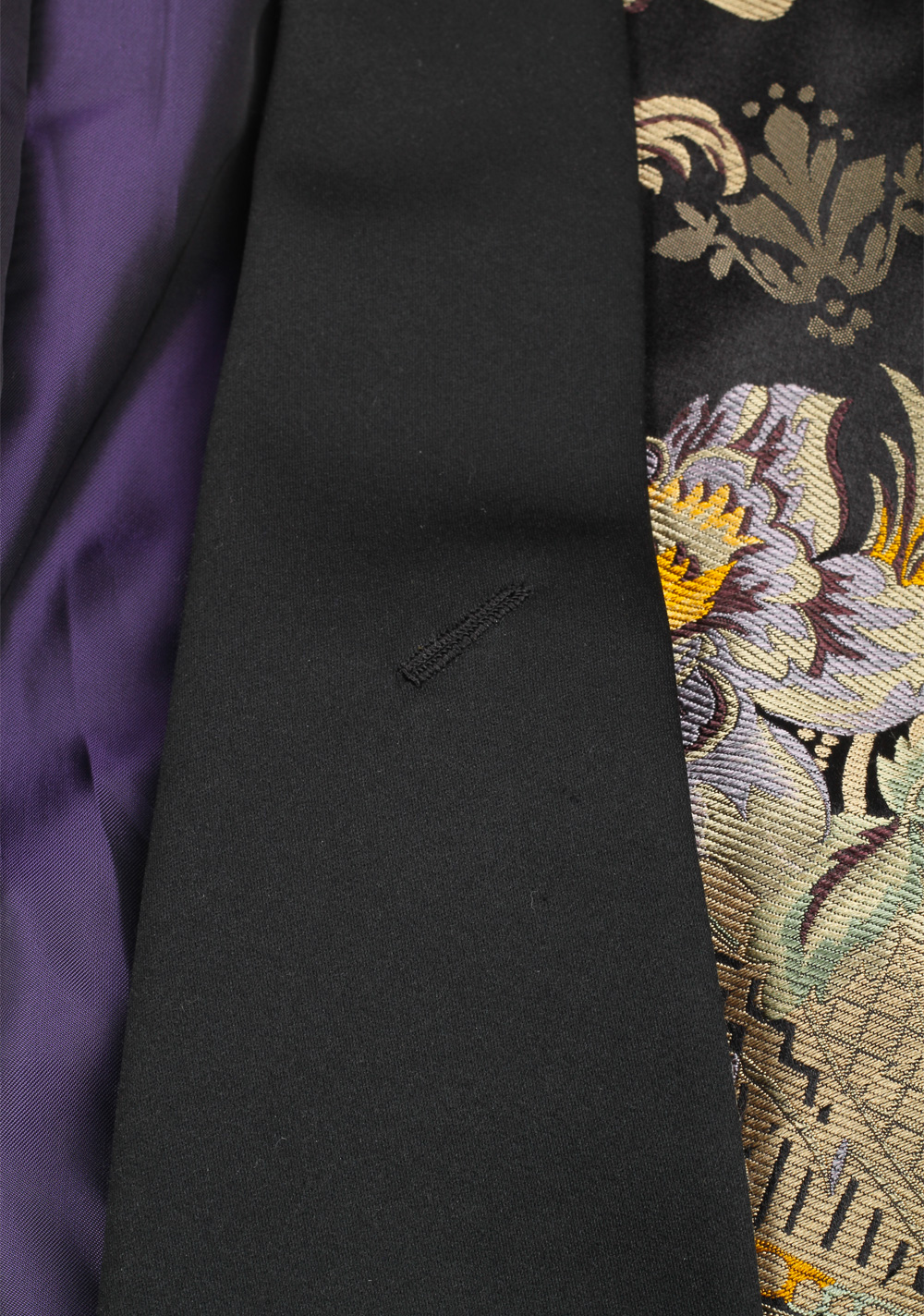Ralph Lauren Purple Label Gold Floral Shawl Dinner Jacket Size 50 / 40R U.S. In Silk | Costume Limité