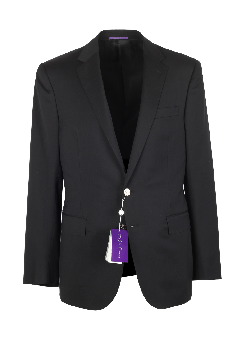 Ralph Lauren Purple Label Black Sport Coat Size 54 / 44L U.S. In Wool | Costume Limité