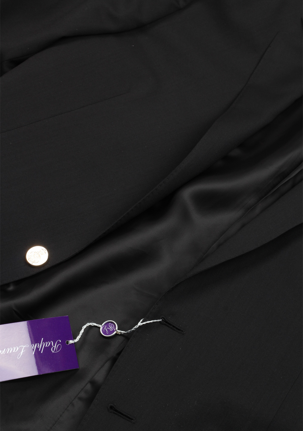 Ralph Lauren Purple Label Black Sport Coat Size 54 / 44L U.S. In Wool | Costume Limité
