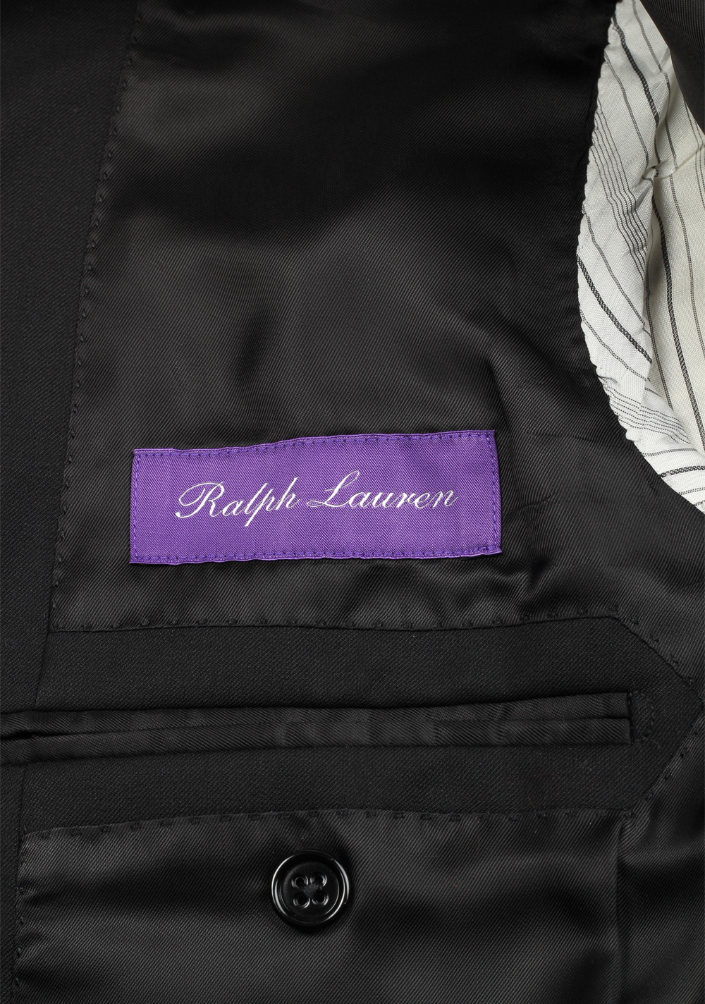 Ralph Lauren Purple Label Black Sport Coat Size 50 / 40R U.S. In Wool | Costume Limité