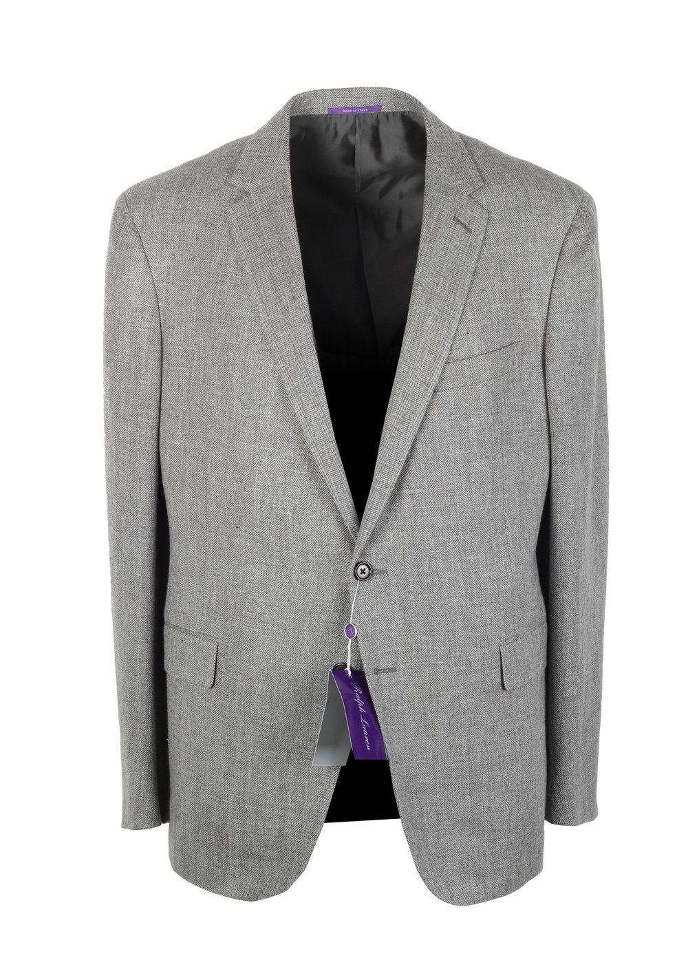 Ralph Lauren Purple Label Gray Sport Coat Size 54 / 44R U.S. In Linen blend | Costume Limité