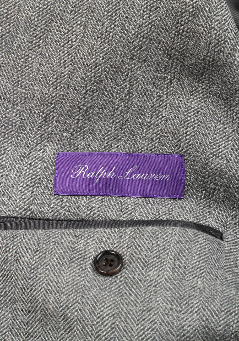 Ralph Lauren Purple Label Gray Sport Coat Size 54 / 44R U.S. In Linen blend | Costume Limité