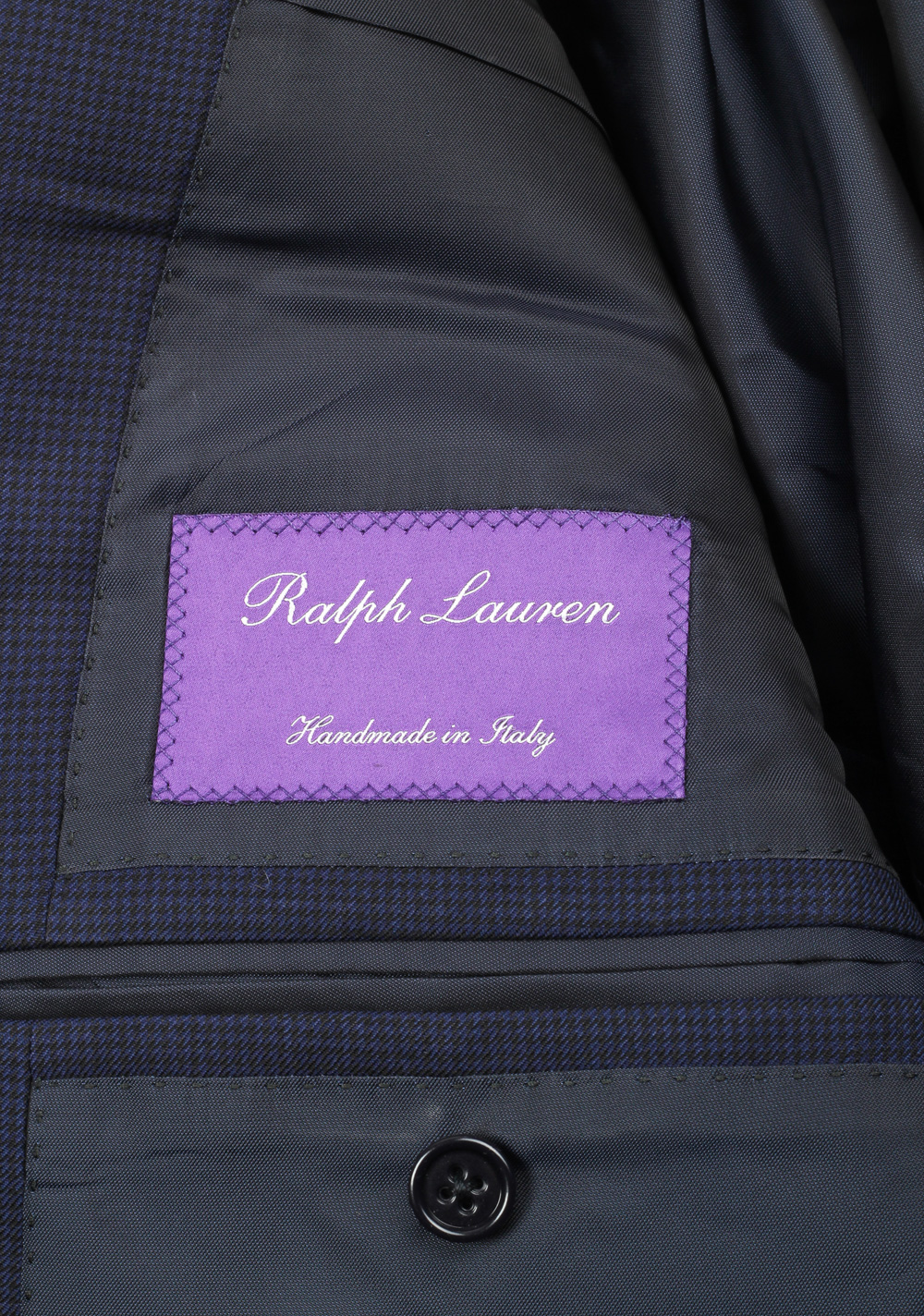 Ralph Lauren Purple Label Blue Suit Size 54 / 44 U.S. In Wool Cashmere | Costume Limité