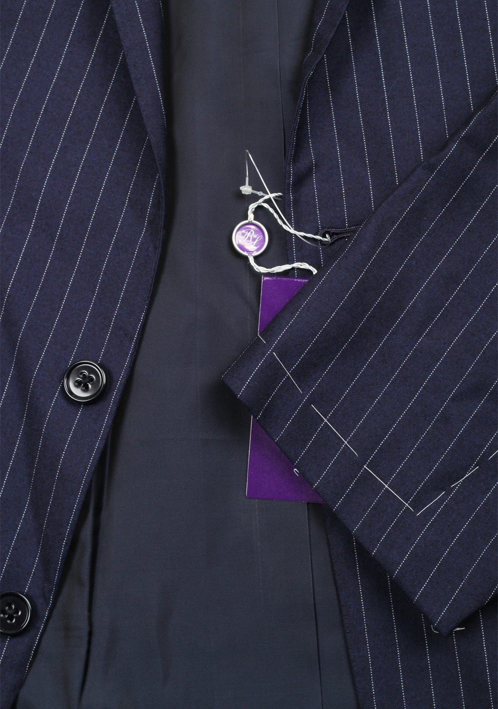 Ralph Lauren Purple Label Blue Suit Size 54 / 44 U.S. In Wool | Costume Limité