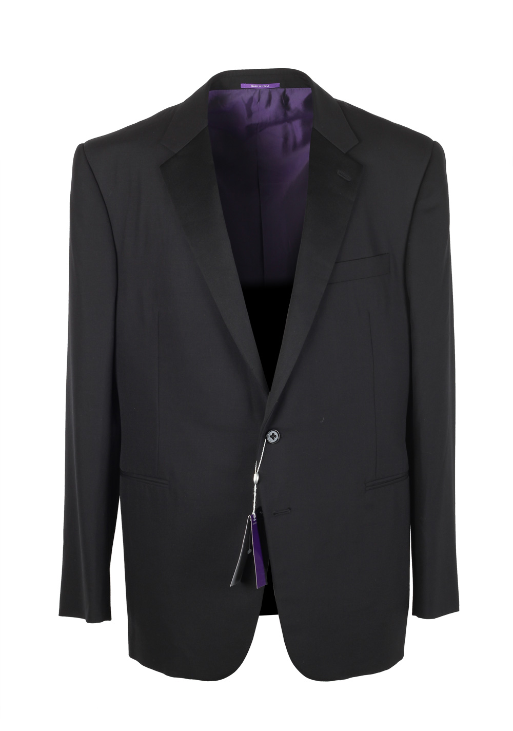 Ralph Lauren Purple Label Black Tuxedo Suit Size 56 / 46 U.S. In Wool | Costume Limité