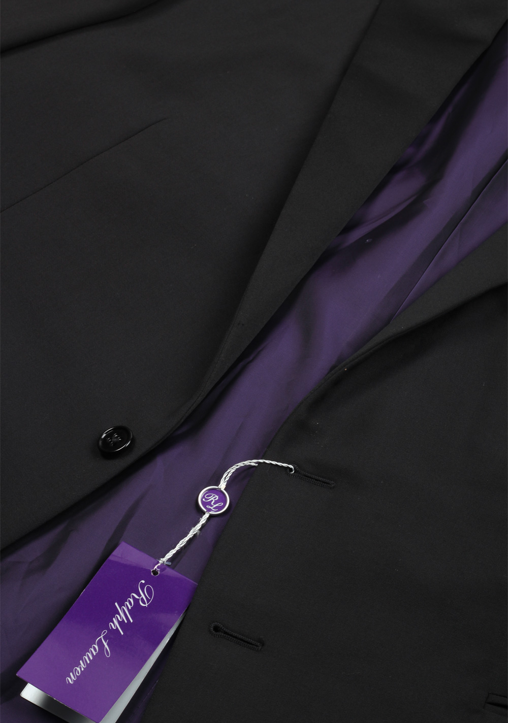 Ralph Lauren Purple Label Black Tuxedo Suit Size 56 / 46 U.S. In Wool | Costume Limité