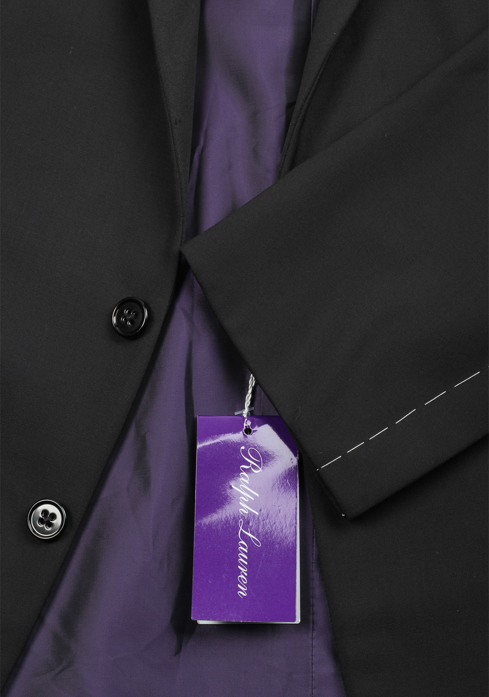Ralph Lauren Purple Label Black Tuxedo Suit Size 56 / 46 U.S. In Wool | Costume Limité