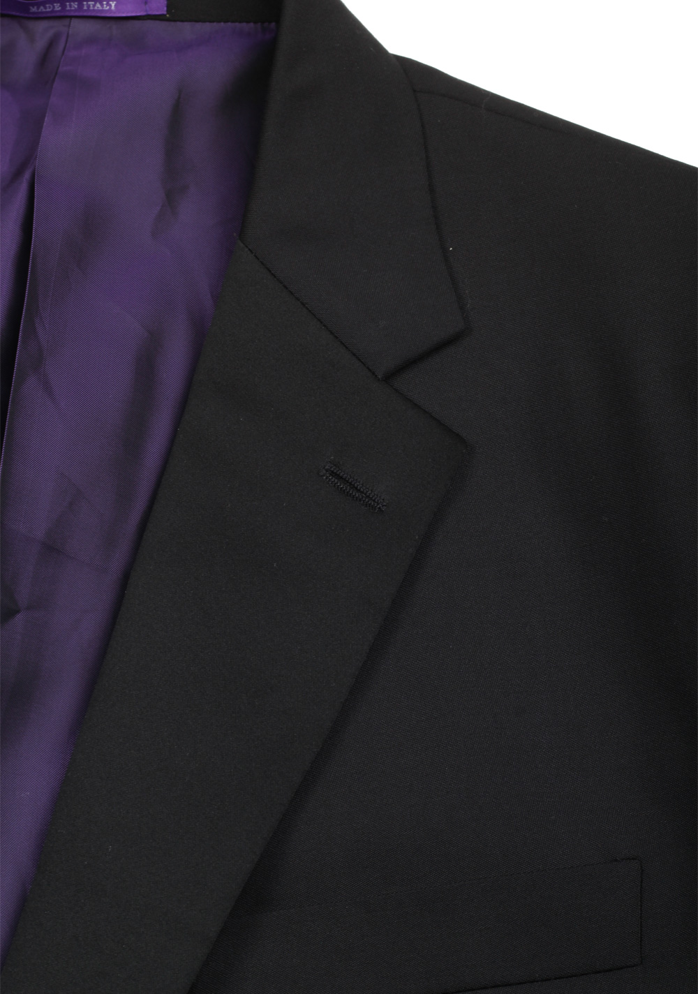 Ralph Lauren Purple Label Black Tuxedo Suit Size 56 / 46 U.S. In Wool | Costume Limité