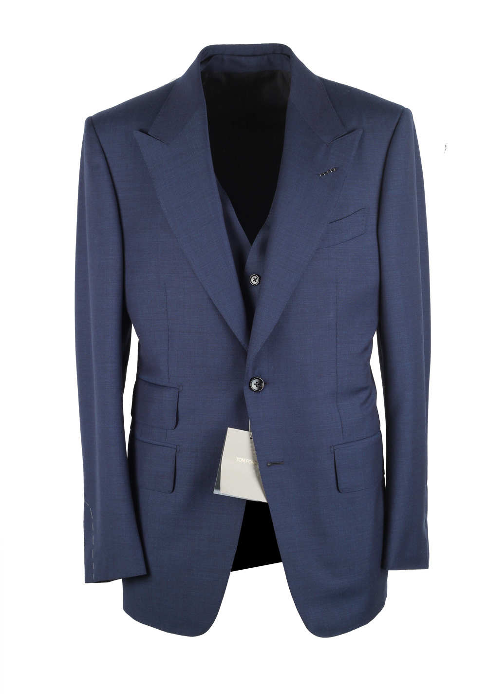 TOM FORD Windsor Blue 3 Piece Suit Size 52 / 42R U.S. Wool Fit A ...