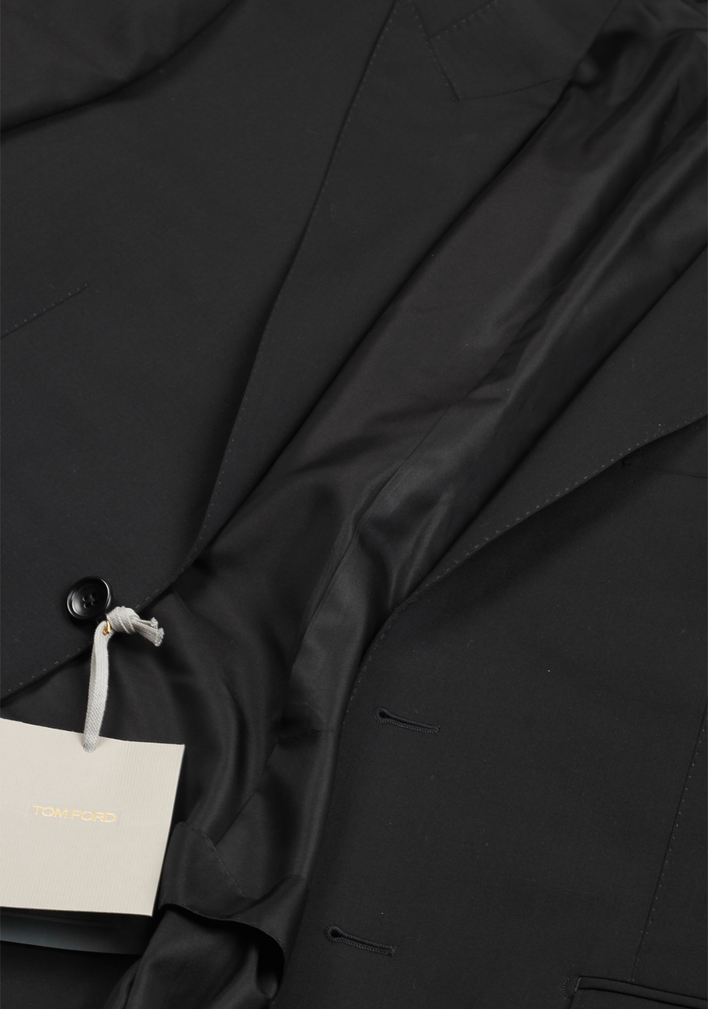 TOM FORD O’Connor Black Suit Size 46 / 36R U.S. Wool Silk Fit Y | Costume Limité