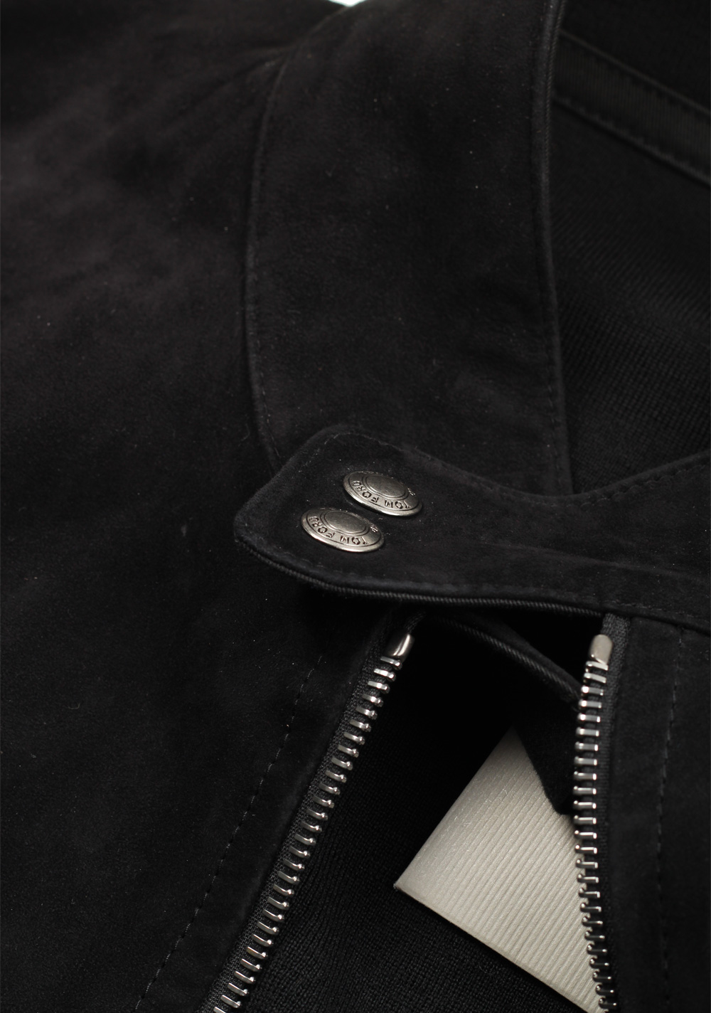 TOM FORD Black Suede Zipper Cardigan – image 3