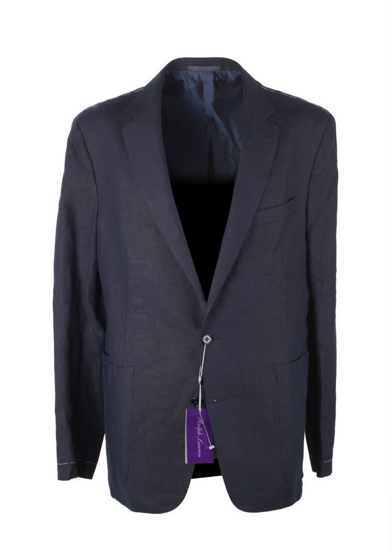 Ralph Lauren Purple Label Blue Sport Coat Size 52 / 42R U.S. In Linen - thumbnail | Costume Limité