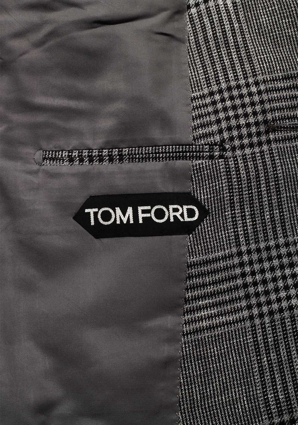 TOM FORD Shelton Checked Gray Suit Size 54 / 44R U.S. | Costume Limité