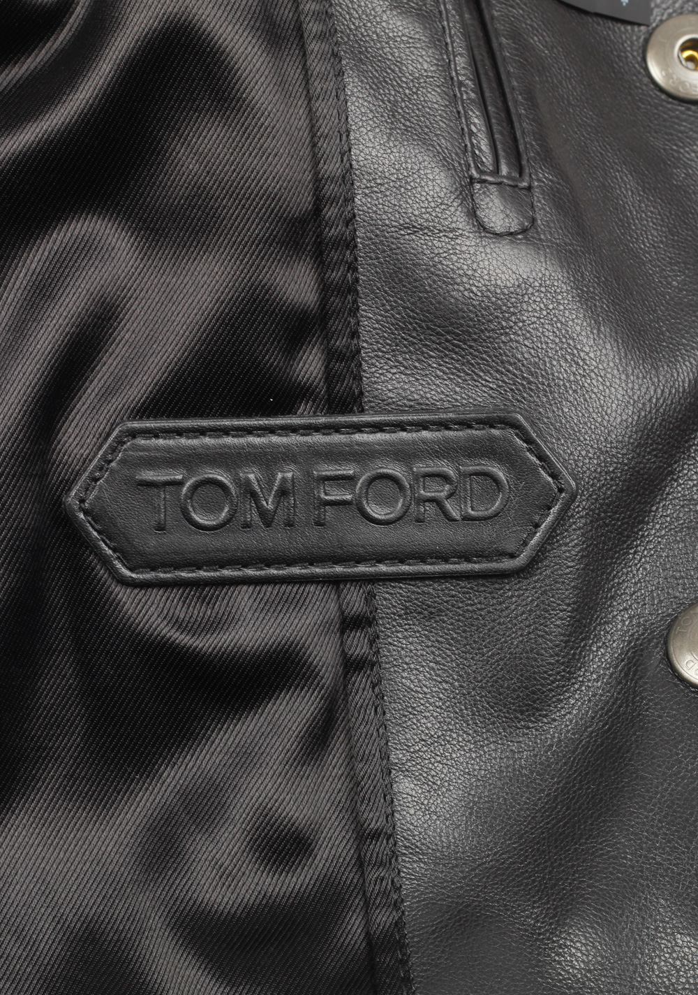 TOM FORD Black Biker Leather Jacket Coat Size 48 / 38R U.S. Outerwear | Costume Limité