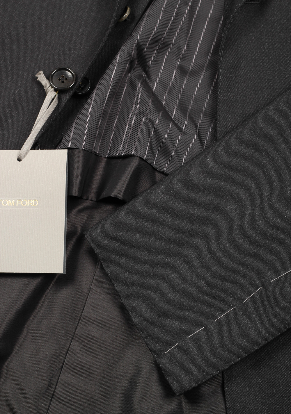 TOM FORD Regency Gray Suit 3 Piece Size 44 / 34R U.S. Wool | Costume Limité