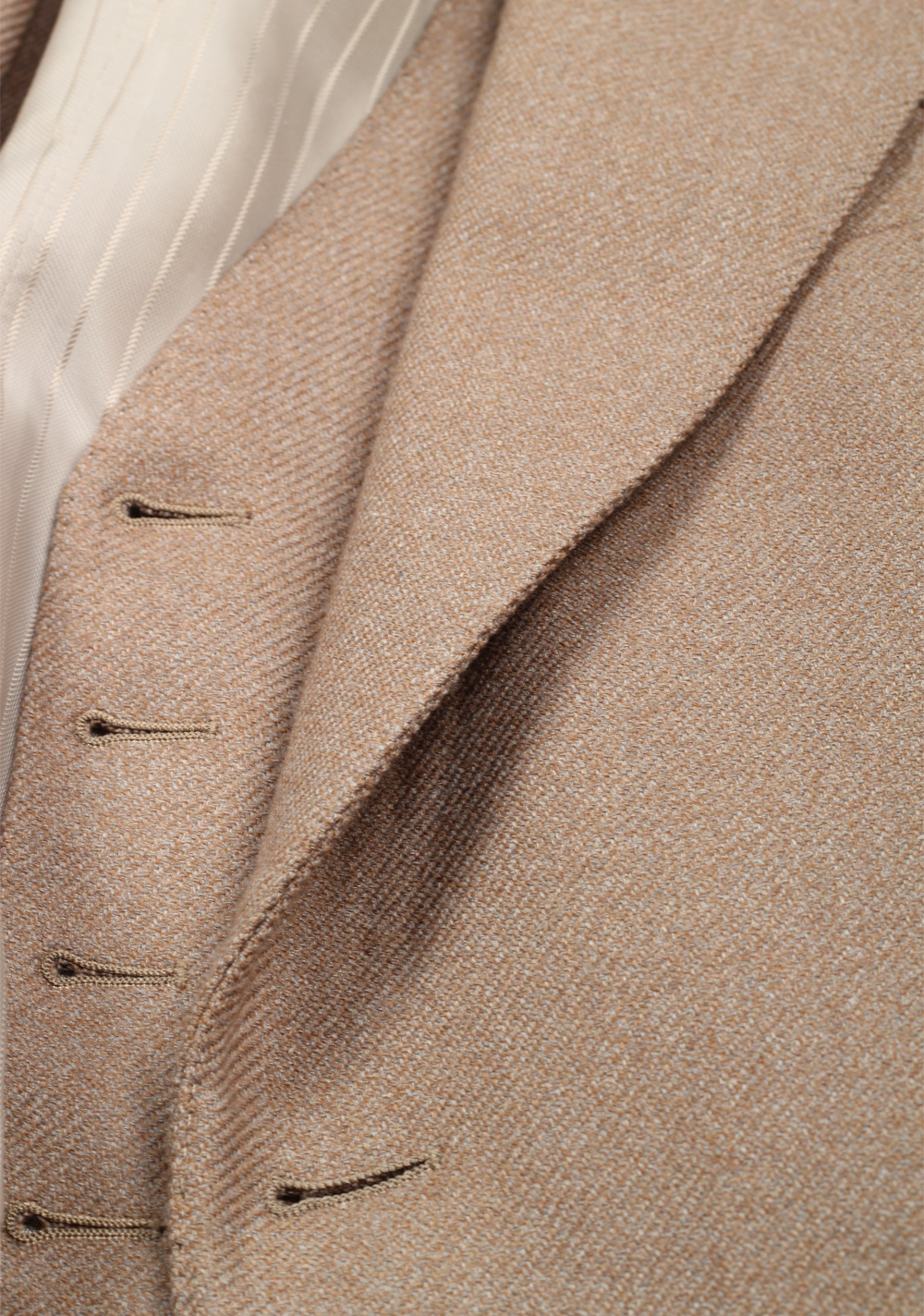 TOM FORD Shelton Solid Camel 3 Piece Suit Size 46 / 36R U.S. Wool | Costume Limité