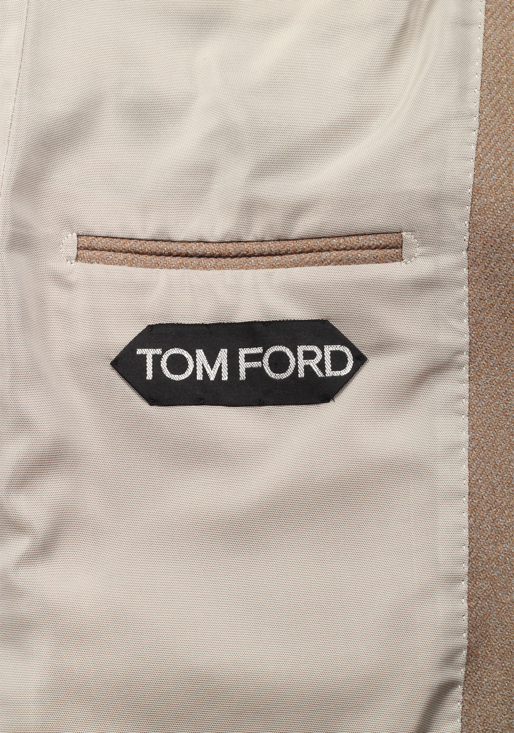 TOM FORD Shelton Solid Camel 3 Piece Suit Size 46 / 36R U.S. Wool | Costume Limité