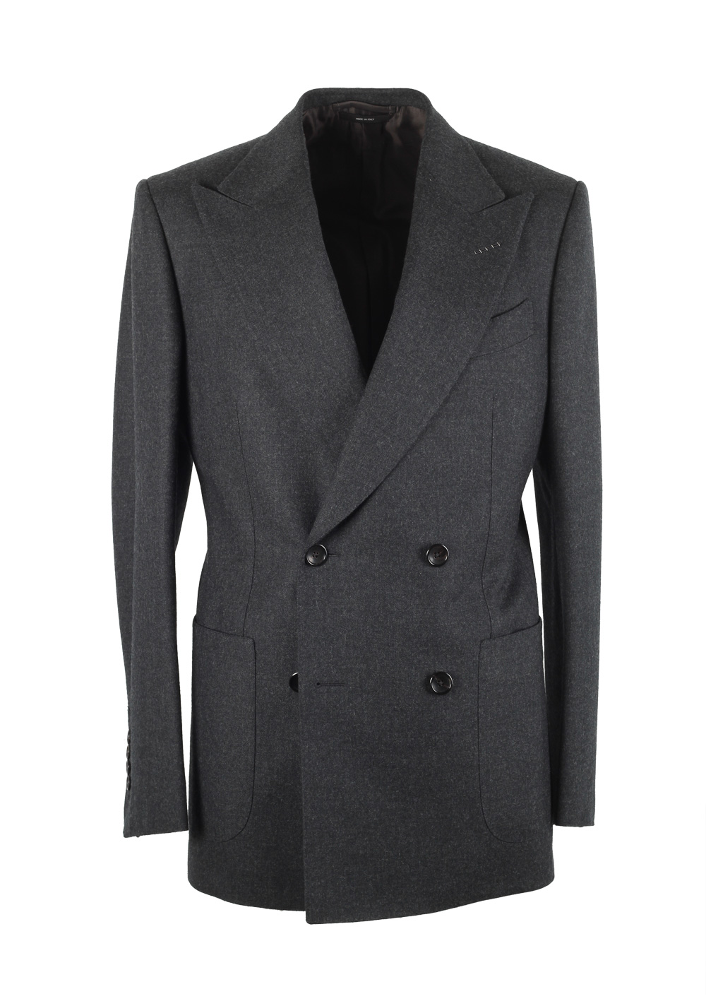 TOM FORD Shelton Double Breasted Gray Suit Size 46 / 36R U.S. Wool ...