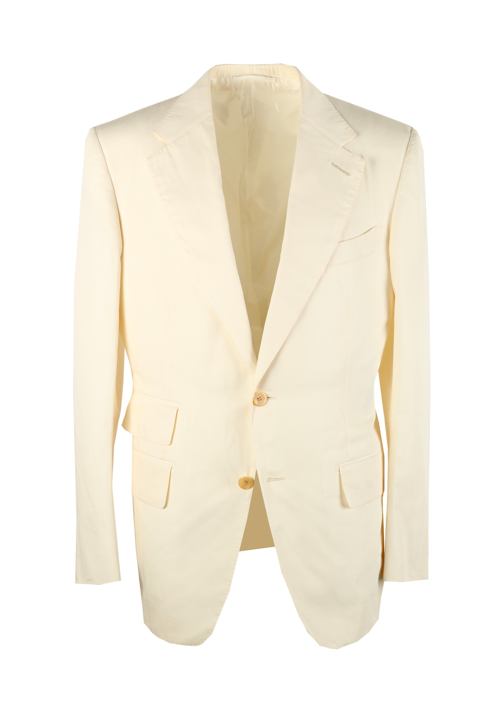 TOM FORD Windsor Off White Suit Size 50 / 40R U.S. Cotton Silk Fit A ...