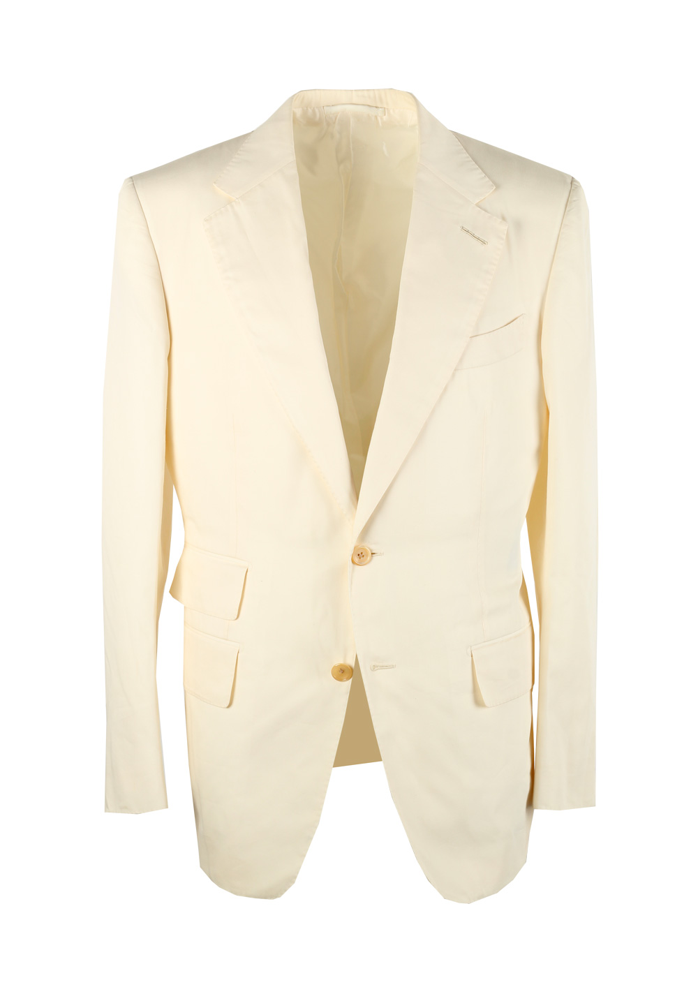 TOM FORD Windsor Off White Suit Size 50 / 40R U.S. Cotton Silk Fit A | Costume Limité