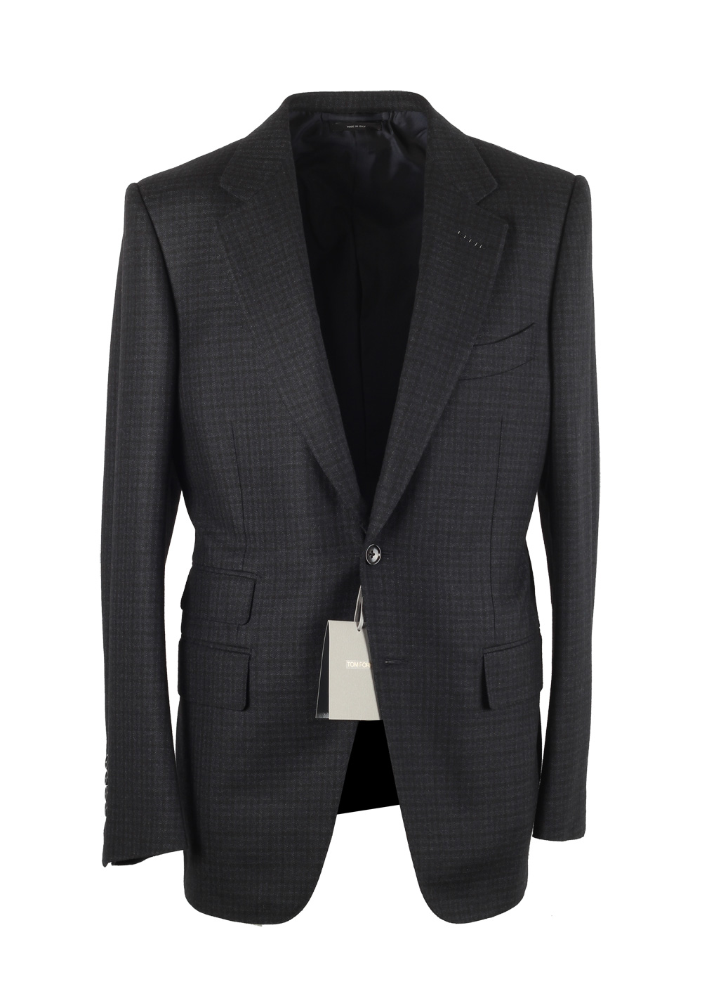 TOM FORD Buckley Blue Checked Suit Size 48 / 38R U.S. Wool Cashmere | Costume Limité