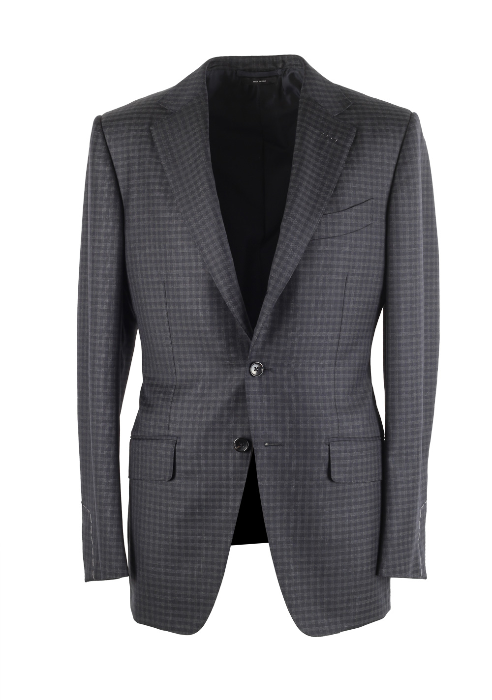 TOM FORD O’Connor Checked Blue Sport Coat Size 46 / 36R Fit Y | Costume Limité