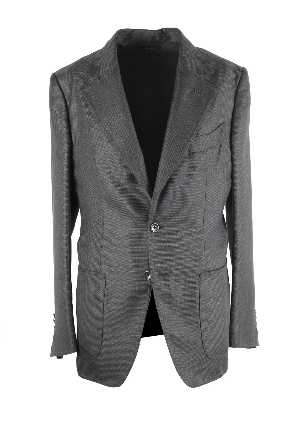 TOM FORD Shelton Gray Sport Coat Size 46 / 36R In Silk Cashmere | Costume Limité