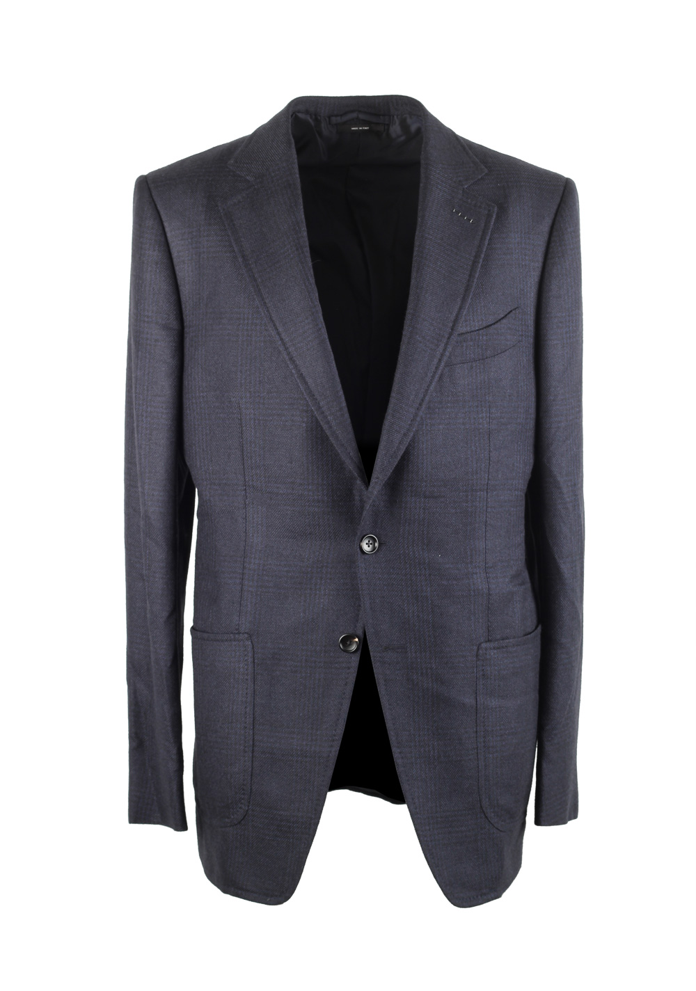 TOM FORD O’Connor Blue Checked Sport Coat Size 50L / 40L U.S. Fit Y | Costume Limité