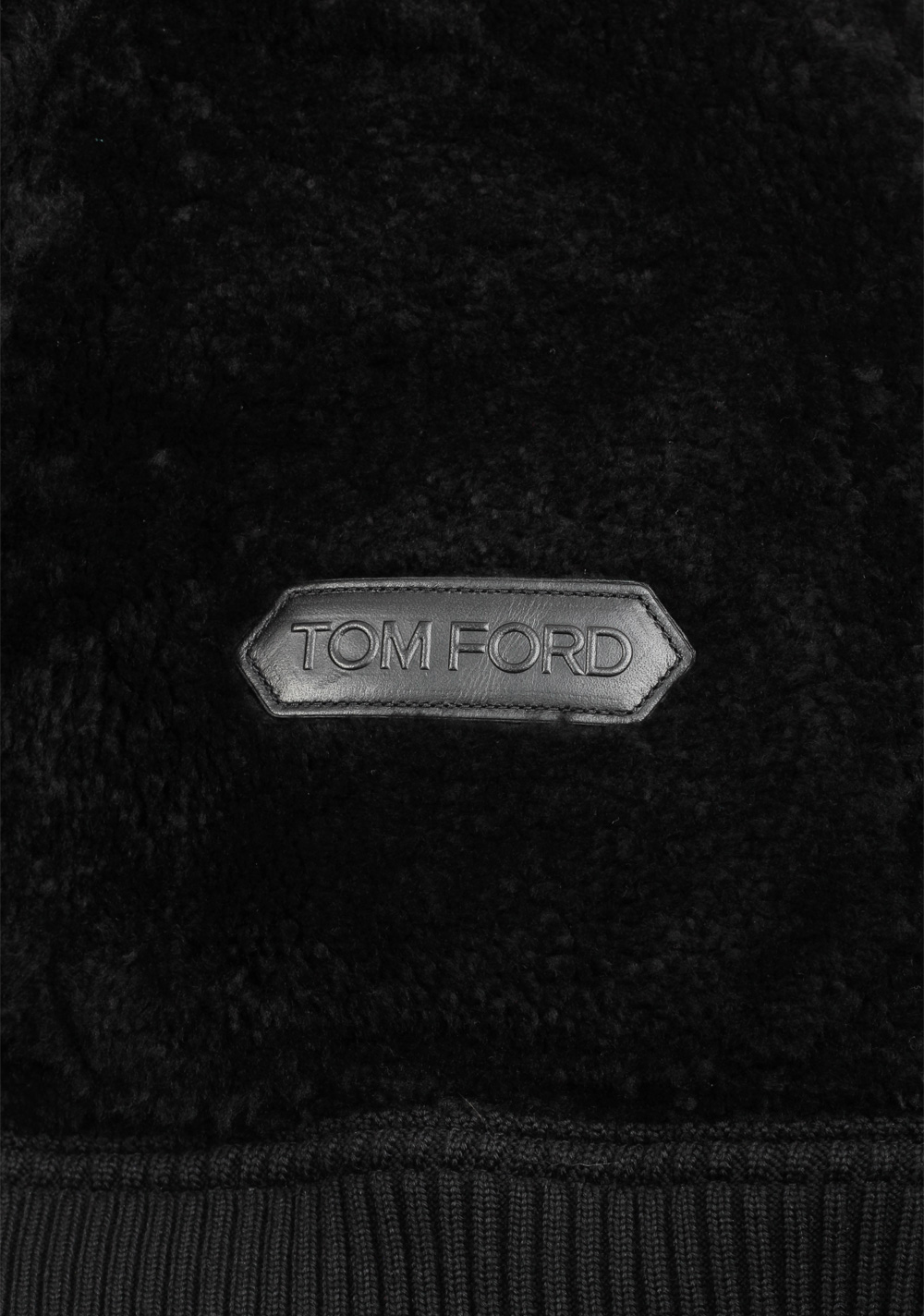 TOM FORD Black Suede Leather Shearling Bomber Jacket Coat Size 52 / 42R U.S. Outerwear | Costume Limité