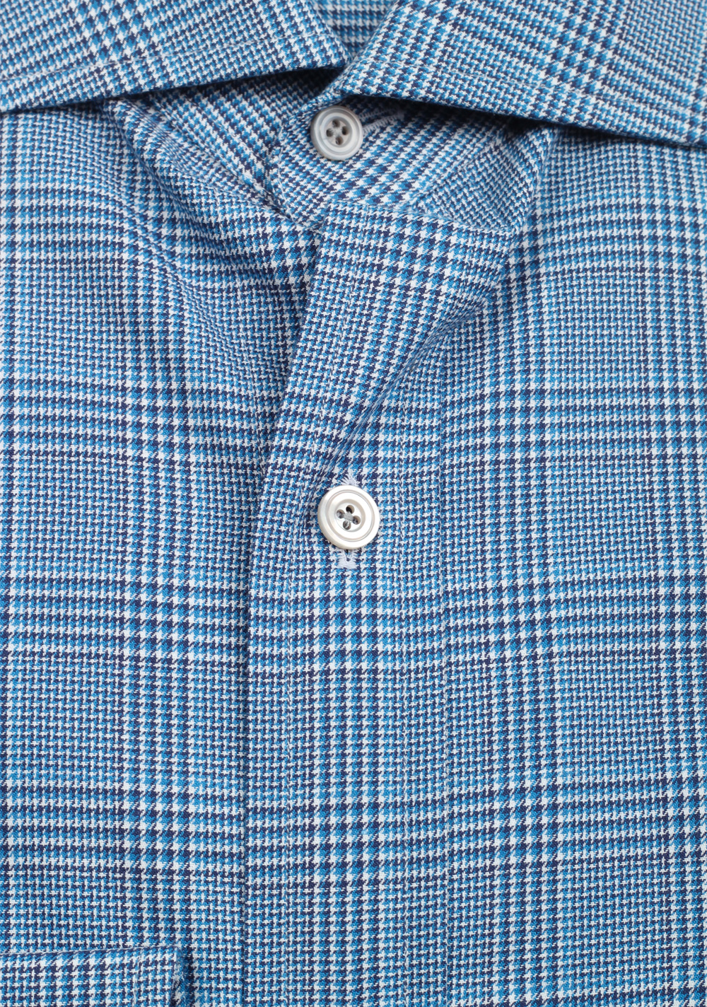 TOM FORD Checked White Blue Shirt Size 41 / 16 U.S. | Costume Limité